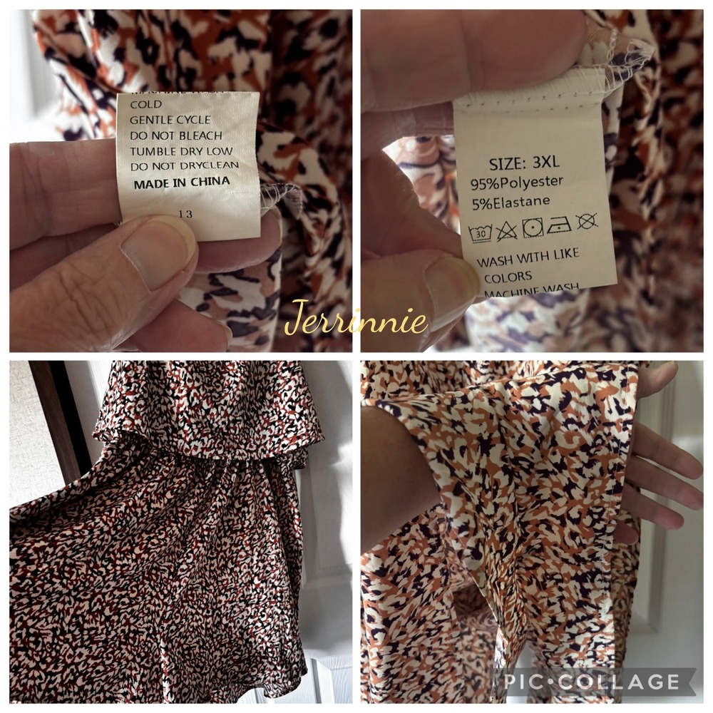 Leopard Print Ruffle Overlay Shorts 3XL - Picture 4 of 4